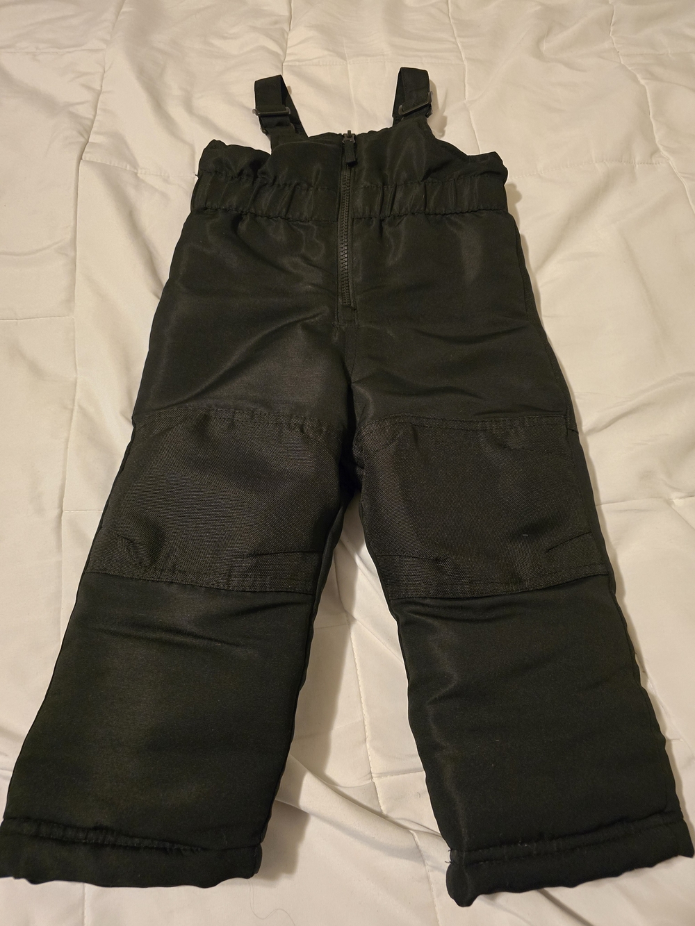 Falls Creek Black Kids Snow Overalls with Adjustable Straps